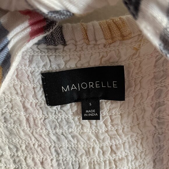 Majorelle Women S Multicolor Stripe Beach Cutout Tie Front Seashell Midi Dress - Picture 9 of 13